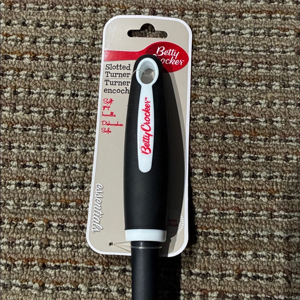 Betty Crocker Black & white slotted Kitchen Turner spatula cooking baking